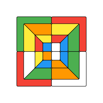 CubeIt solving a 2&times;2 cube, and back