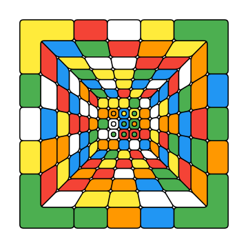 CubeIt solving a 5&times;5 cube, and back
