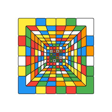 CubeIt solving a 6&times;6 cube, and back