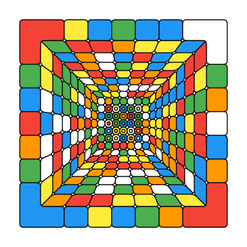 CubeIt solving a 7&times;7 cube, and back