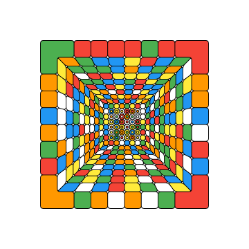 CubeIt solving an 8&times;8 cube, and back