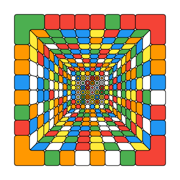 CubeIt solving an 8&times;8 cube, and back
