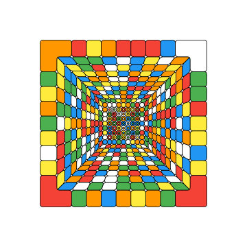 CubeIt solving a 9&times;9 cube, and back