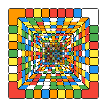CubeIt solving a 9&times;9 cube, and back