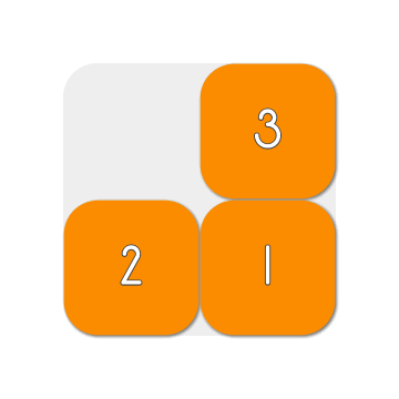SquareIt solving a 2&times;2 board, and back