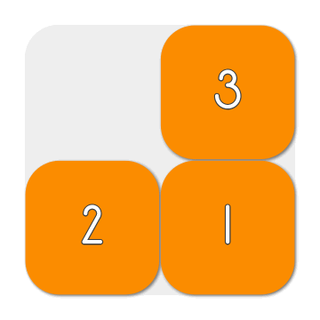 SquareIt solving a 2&times;2 board, and back