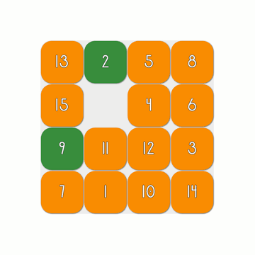 SquareIt solving a 4&times;4 board, and back