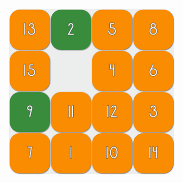 SquareIt solving a 4&times;4 board, and back